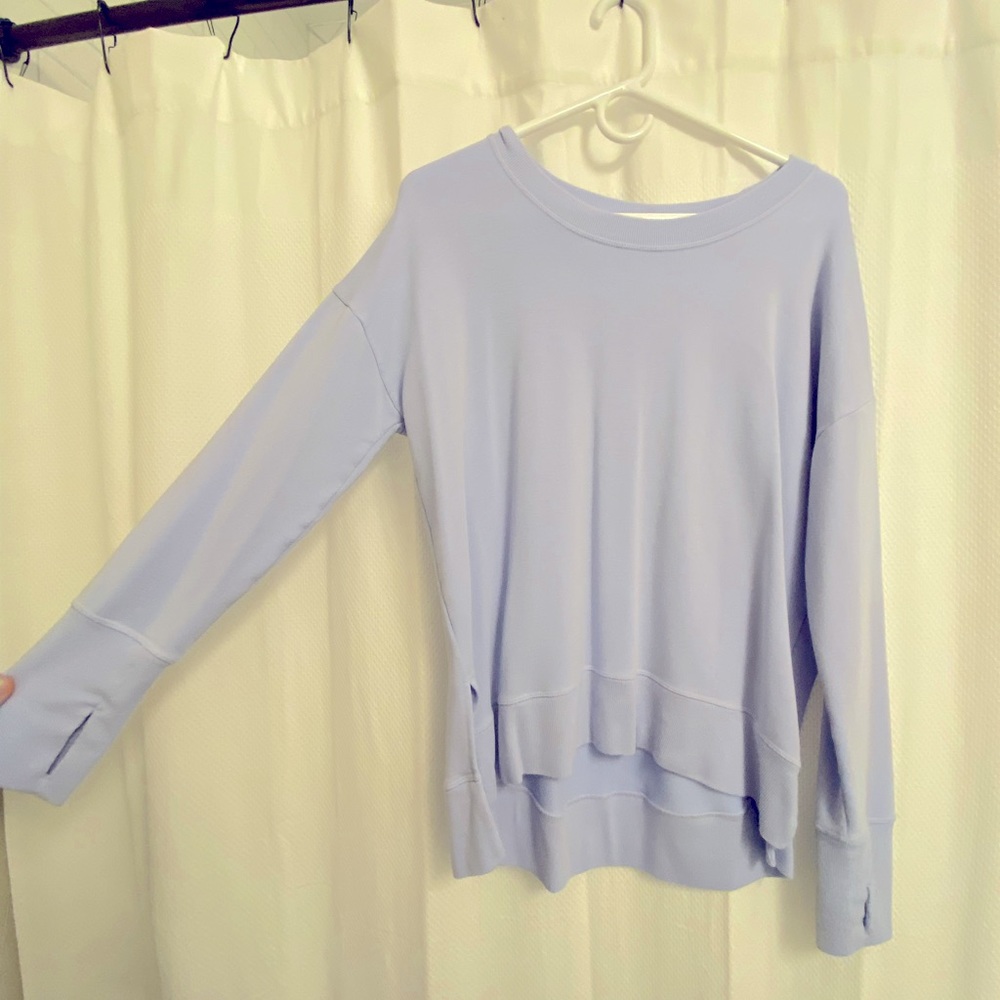 M, Athleta, long-sleeve top, light purple
